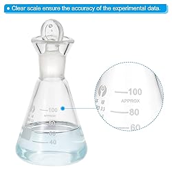 PATIKIL Erlenmeyer Flask, 100ml 3.4oz Narrow Mouth