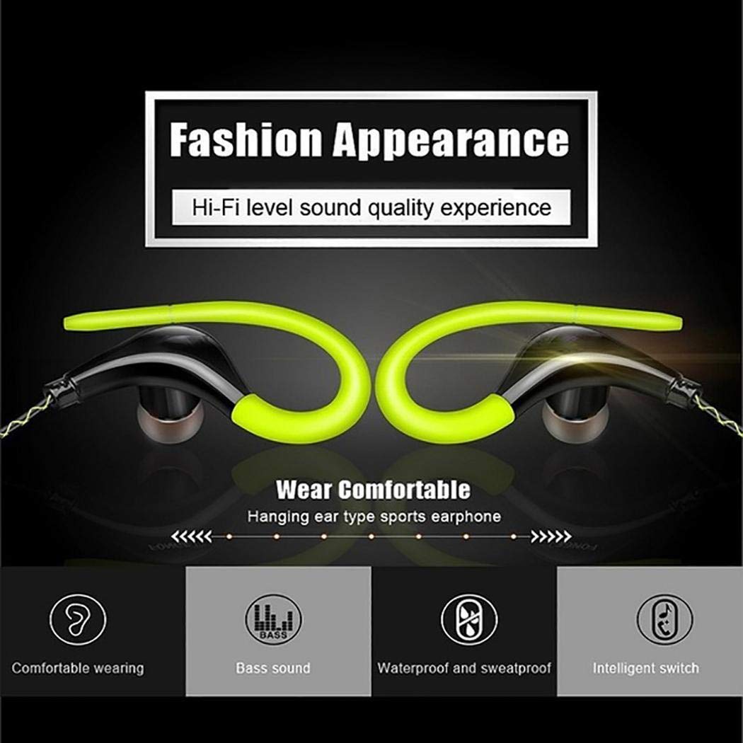 Haonike Wasserdichter Ohrbügel-Kopfhörer Sporting Wired Not Easy Fall Earphone Kopfhörer