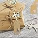 Aneco 150 Pieces Paper Tags Kraft Christmas Tags Hang Labels Christmas Tree Snowflake Reindeer Design for Christmas Gift Favor,DIY Arts and Crafts Wedding Supply with 30 Meters Twine