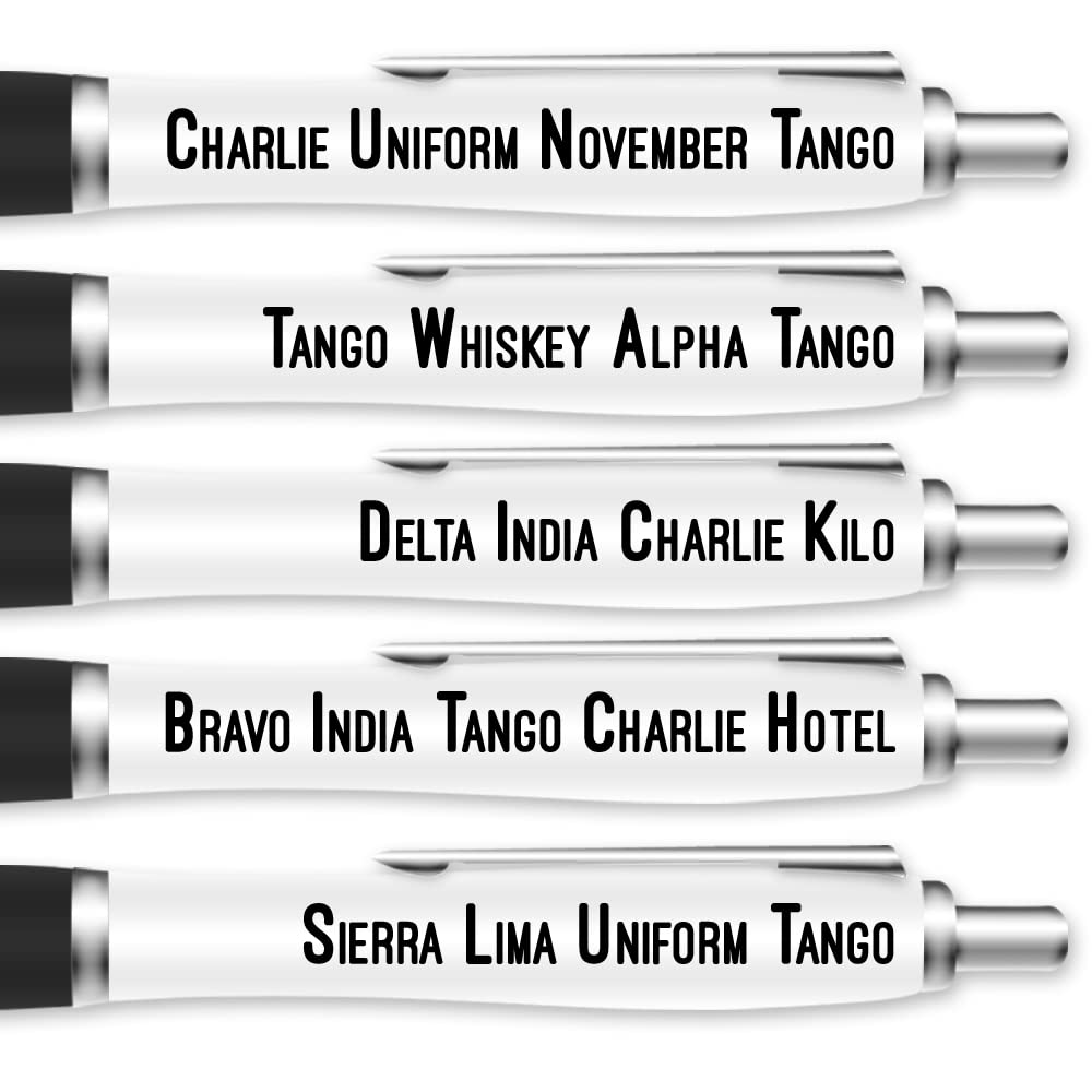 Silly Sentiments Phonetic Pen Set - Funny Pen Set For Colleagues - Funky Stationery Quirky Gift - Office Desk Accessories