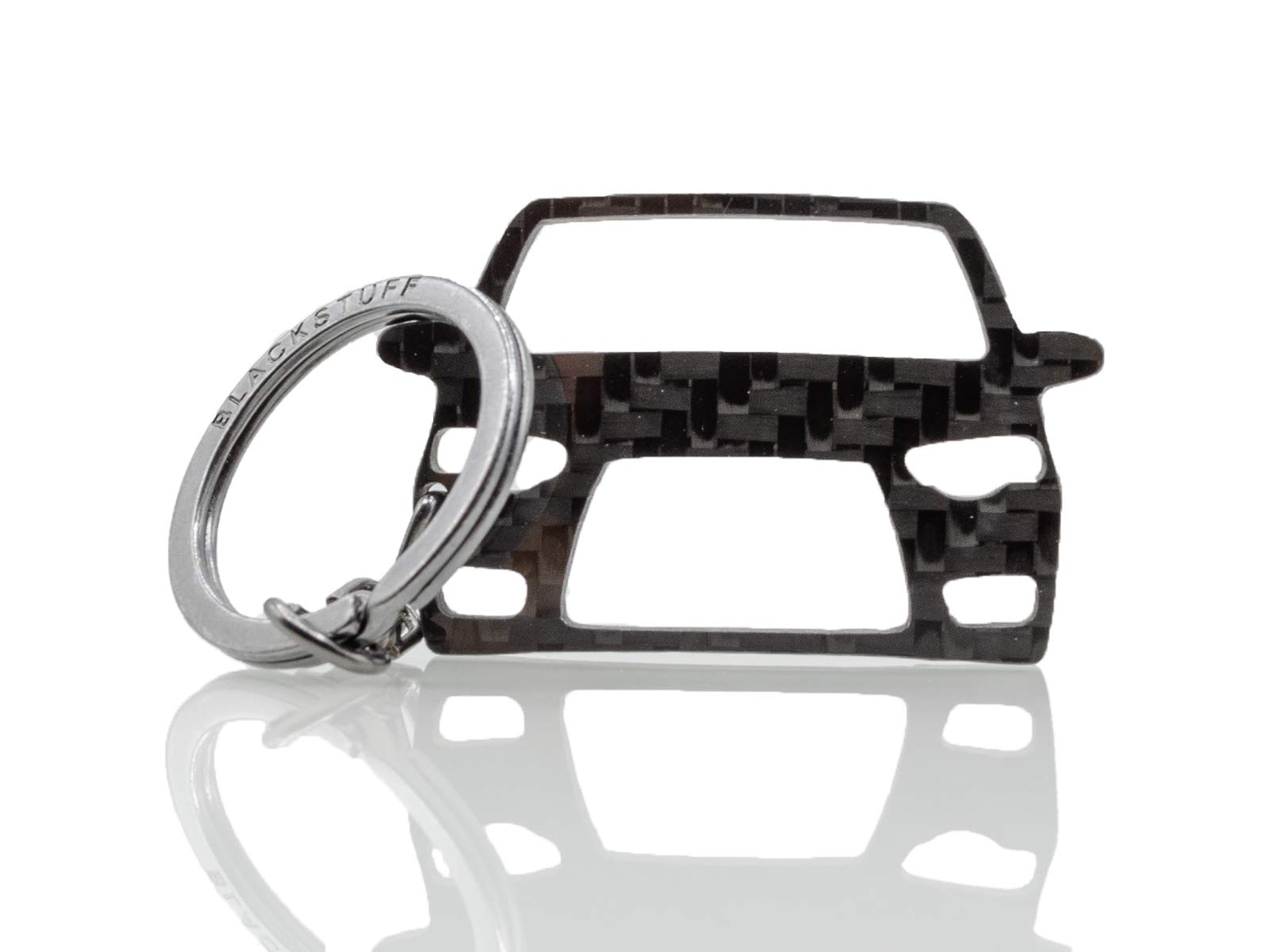 BlackStuff Carbon Fiber Keychain Keyring Ring Holder Compatible with Colt Ralliart BS-628