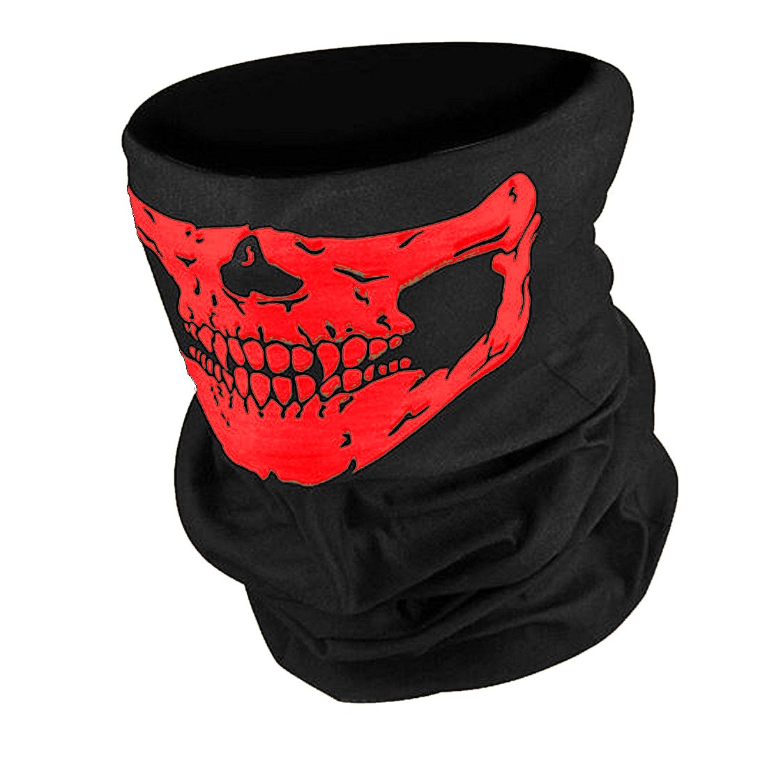 Download Genxtra Poly Cotton Skull Face 13 In 1 Multinational Head Wrap Bandanna Yellow And Red Skull Amazon In Car Motorbike PSD Mockup Templates