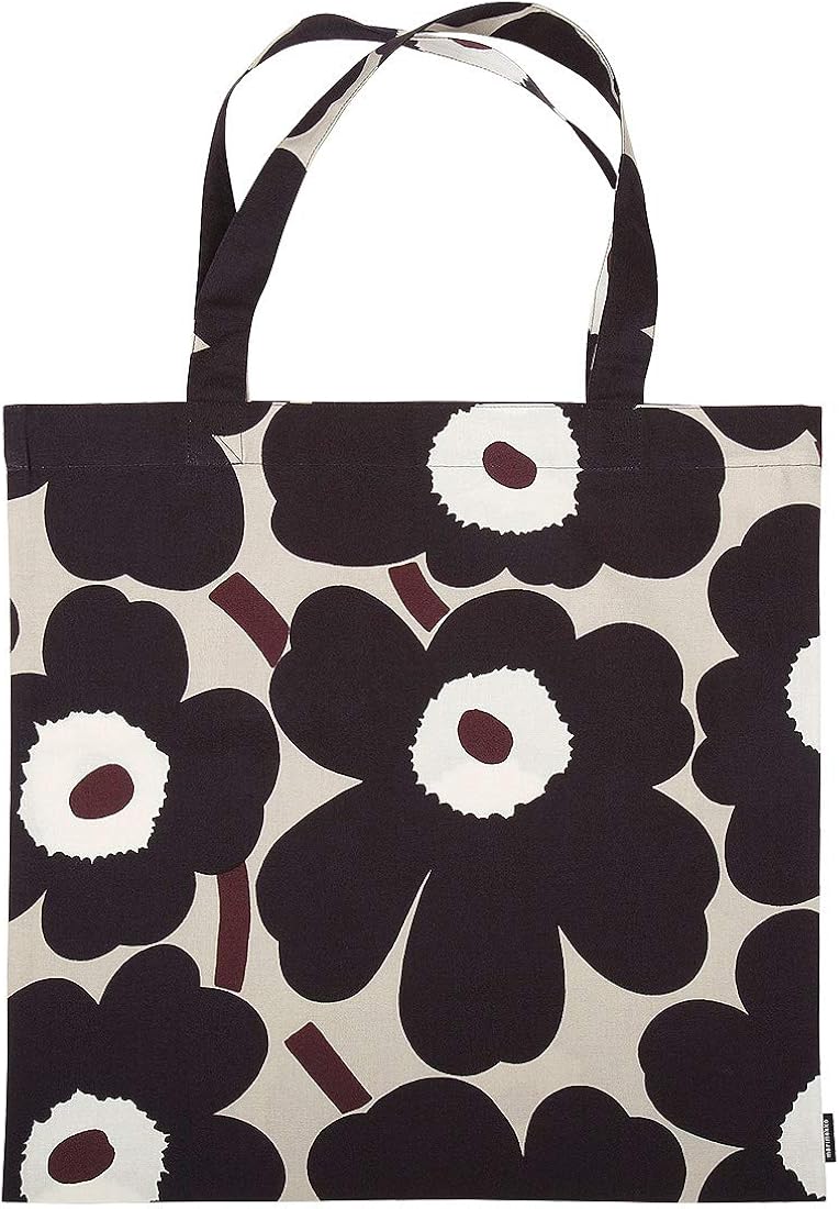 Amazon Co Jp マリメッコ Marimekko ピエニウニッコ ファブリックバッグ 44x43cm ベージュ グレー 0 Pieni Unikko コットントートバッグ 並行輸入品 服 ファッション小物