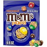 M&amp;M'S Pop'd Caramel Chocolate Crunchy Freeze-Dried Candy Bag 5.5 Oz | Shareable chocolate candy, crunchy candy bag, caramel candy, sweet snack, bagged candy, snack candy, candies