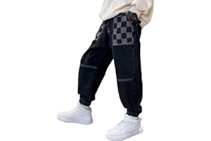 MEILONGER Boys Elastic Waist Jeans Stretch Fashion Denim Pants Size 8,10-12,14-16,18-20