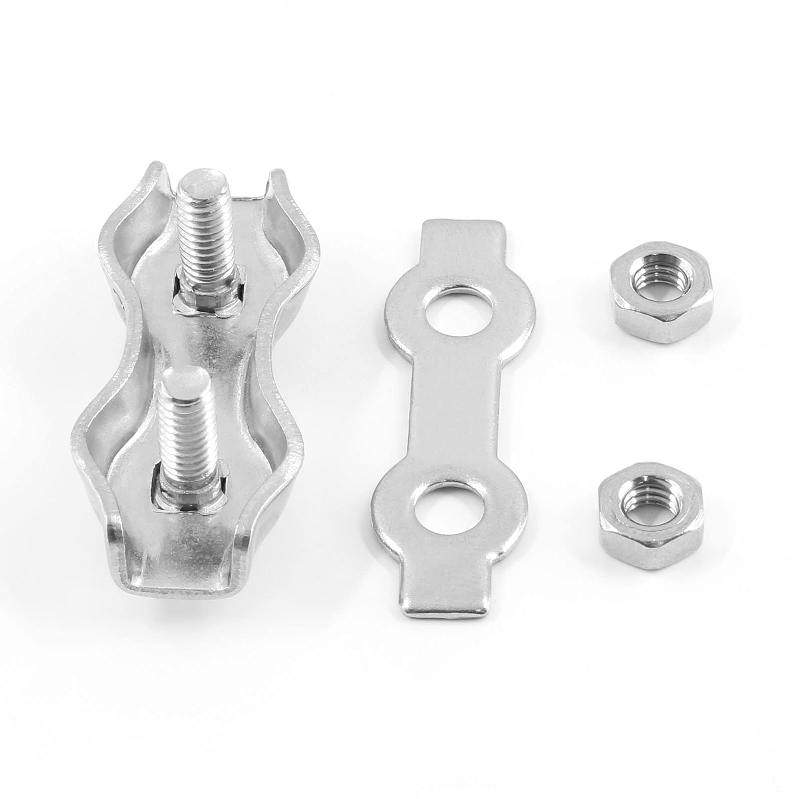 304 Stainless Steel Duplex Cable Clamps M3 16-Pack M3 304