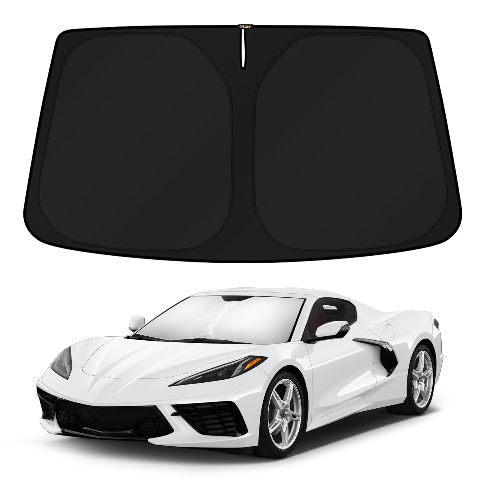Photo 1 of KUST Windshield Sun Shade for Chevrolet Chevy Corvette C8 2020-2022 2023 2024 2025 2026 Window Accessories Shade Sun Visor Cover Foldable Block UV Rays