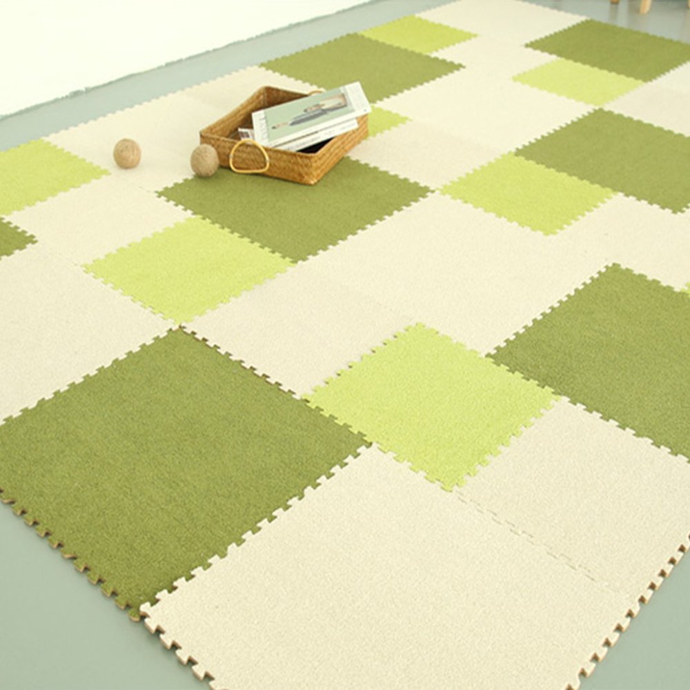 Each tile is 1 sqft 12 x 12 x 0.43 yazi Fuzzy Area Rug Puzzle Play Mats