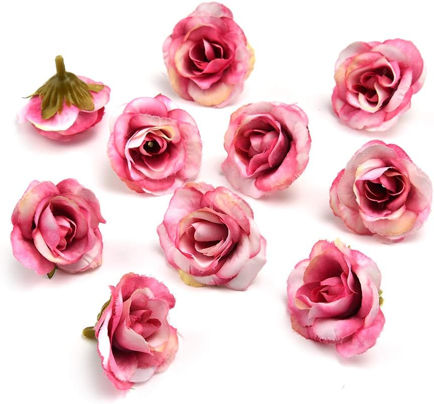 Fake Flowers for Decoration Peony Flower Head Silk Flowers Artificial Flowers Outdoor Wedding Decoration DIY Christmas Flowers Artificial Flowers Decorative Wreath Home Decor 30 Pieces 3.5cm (pink)
