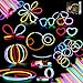 Glow Sticks, 268Pcs BUDI Glow Party Favors for Kids/Adults: 100 Glowsticks 7 Colors& Multi-Connectors for Glow Necklace, Flower Balls, Luminous/Apple/Heart Glasses and Triple/Butterfly Bracelets