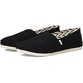 Toms Womens Classic Alpargata with Heritage Canvas Black/White 9.5 Medium