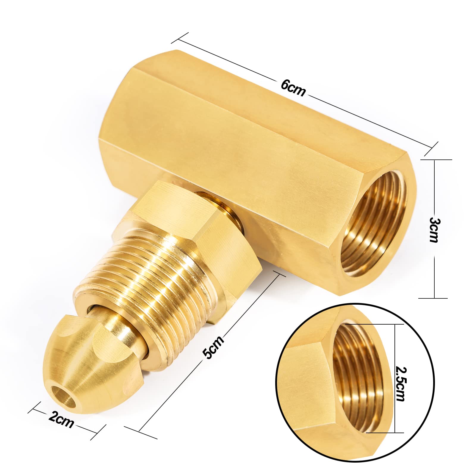 90-Degree Welder Gas Adapter Elbow - AW-407/CGA 032 Nut For Argon Tanks, Compatible With Everlast MIG/TIG Welders