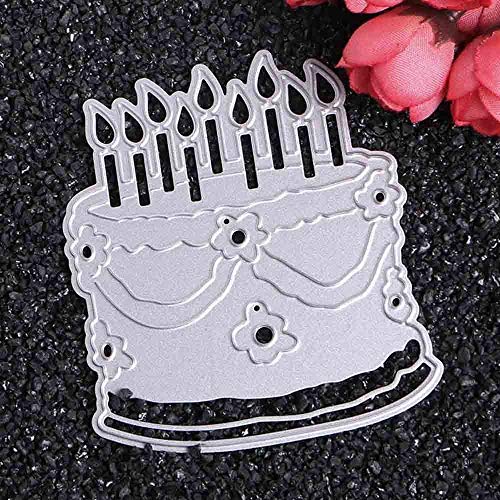 Birthday Cake DIY Cut Die Scrapbook Candles Card Steel Cutting Dies Metal Stencils Sketch Template Die Cuts Celebration Decorate