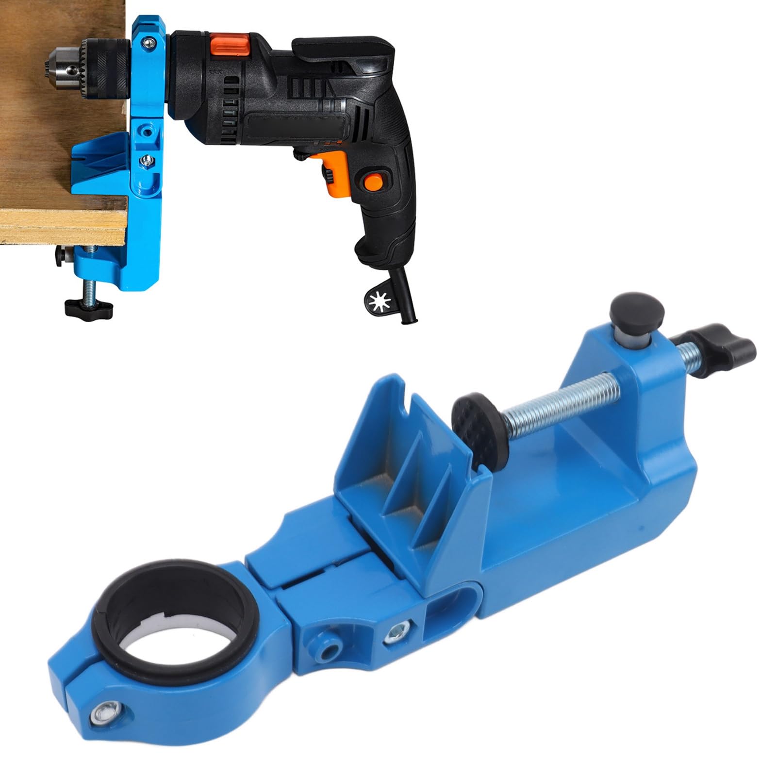 Adjustable 360 Degree Bench Drill Holder, Metal Frame Rust Proof, Hand Drill Bracket, Bench Top Drill Holder, for Home and Small Processing Plant