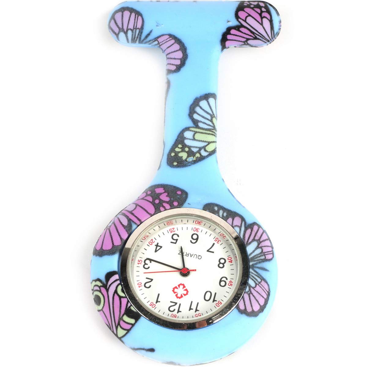 Nurse Watch Brooch, Silicone Nurse Watch Doctor Paramedic Medical Staff Lapel Pin-on Brooch Hanging Pocket Fob Watch (2)