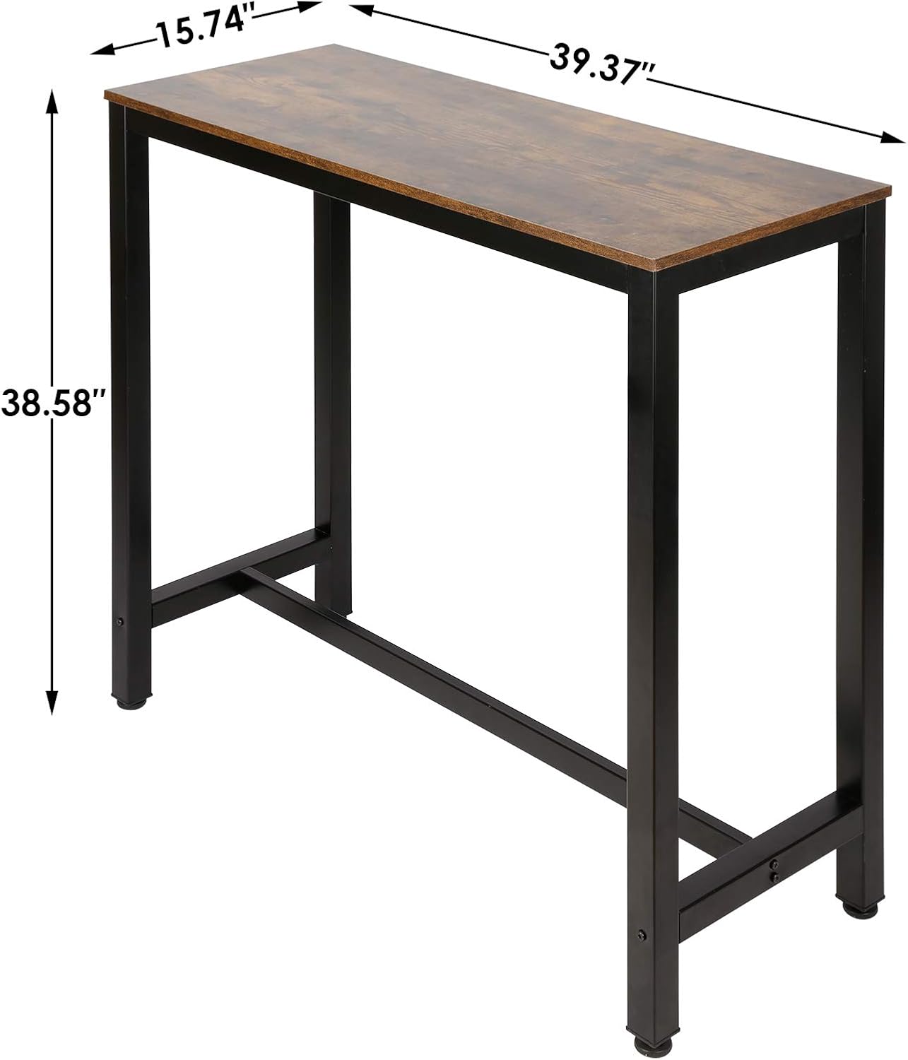 Viewee Bar Table 39.4" Pub Table Rectangular High Kitchen Dining Coffee Table High Writing Computer Table for Living Room, Dining Room: Kitchen & Dining