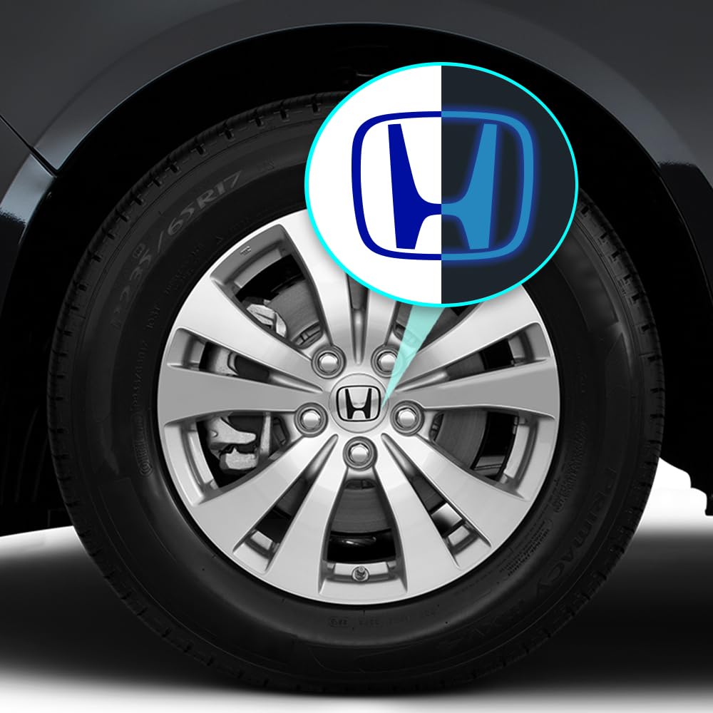 Photo 1 of IPG Compatible with Civic Accord CRV VTEC Si Logo Cap Inner or Outer Stckers Dcals (Center Cap:2.25") (4 Units) (Reflective Series - Blue, Inner Logo)