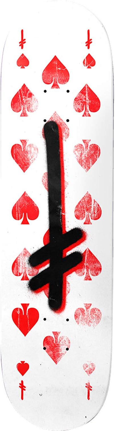 Deathwish Skateboards Original G Spade White/Red/Black Skateboard Deck - 8.75" x 32"