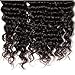 YIROO Deep Wave Brazilian Virgin Hair 3 Bundles Unprocessed 100% Human Hair Extensions Natural Color (14 16 18, 3 Bundlles)