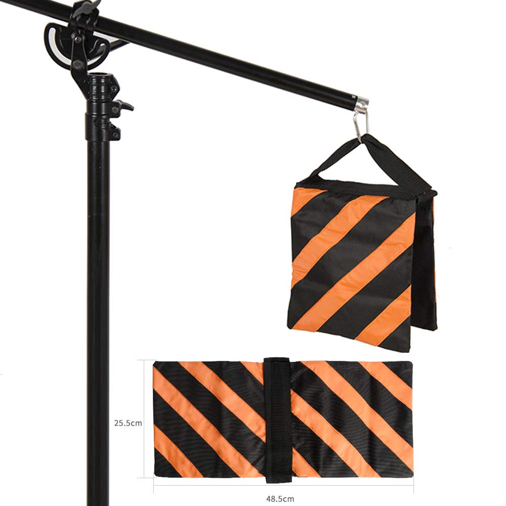 CONXTRUE Max 13.2ft/400cm Two Way Adjustable Photo Studio Light Stand with 6.2ft/190cm Boom Arm and Sandbag, Aluminum Alloy Rotable Tripod for Studio Outdoor Photography Portrait Video