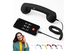 Retro Phone Handset,Bluetooth Retro Phone Handset for iPhone & for Android, Type-C Retro Telephone Wired HandsetStyle Landlin