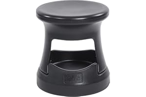 ECR4Kids Storage Wobble Stool, 15in Seat Height, Active Seating, Black