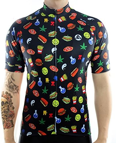 Racmmer Mens Breathable Short Sleeve Cycling Jersey Ultra-Light Cycling Clothing