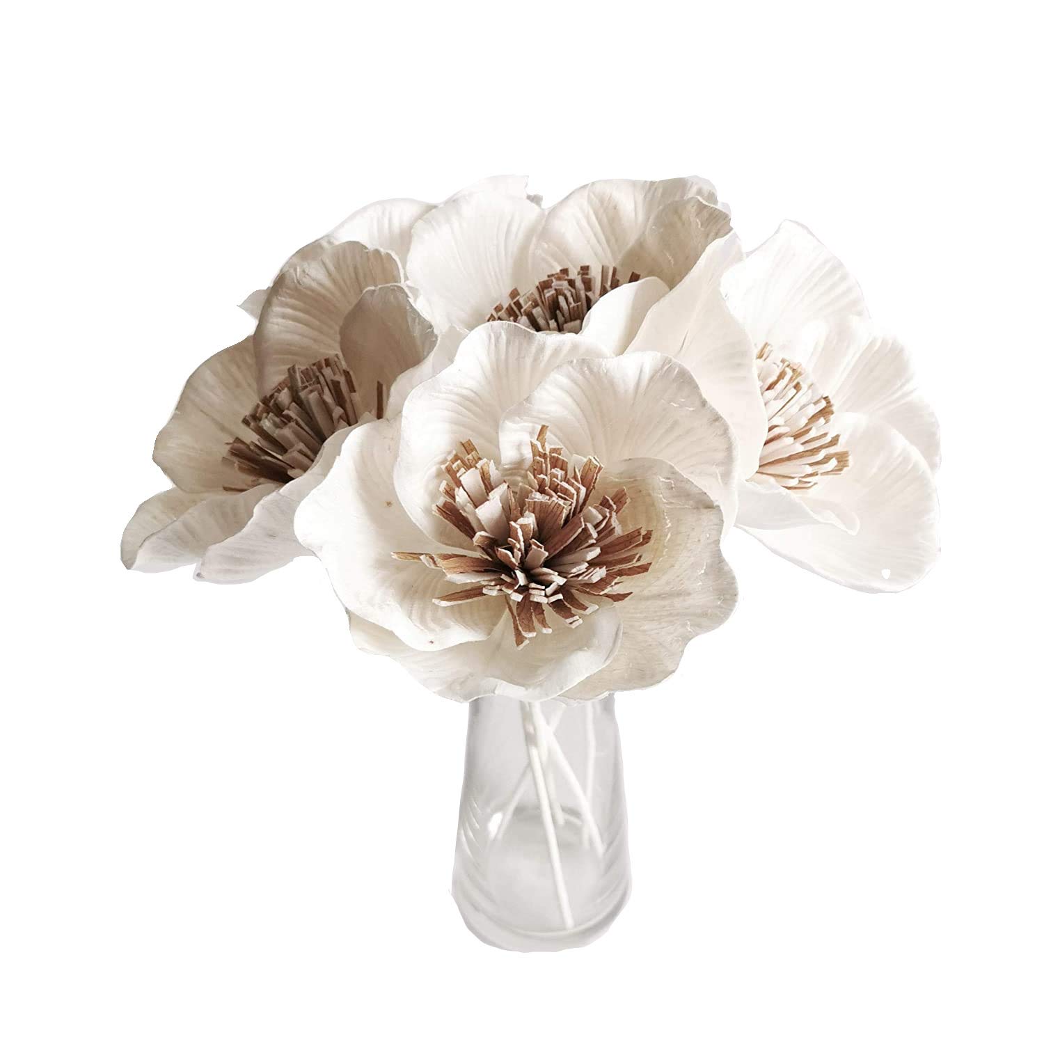 Amazon Com 5 Hibiscus Flower 3 Sola Flower Reed Diffuser For Home Fragrance By Plawanature Handmade