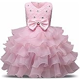 NNJXD Girl Dress Kids Ruffles Lace Party Wedding Dresses