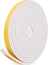 BBTO Window Draft Excluder Tape 4m Self Adhesive Foam Weather Stripping White view 1