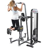Body-Solid (FCD-STK) Selectorized Knee Lift Tower Station with Weight Assist Commercial and Home Gym Exercise Workout Equipment, 210 lb. Stack