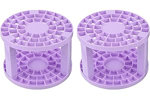 PATIKIL 2pcs Paint Brush Holder, Paint Brush Storage Organizer 49 Holes Plastic Paint Storage Desk Stand Round for Artist Des