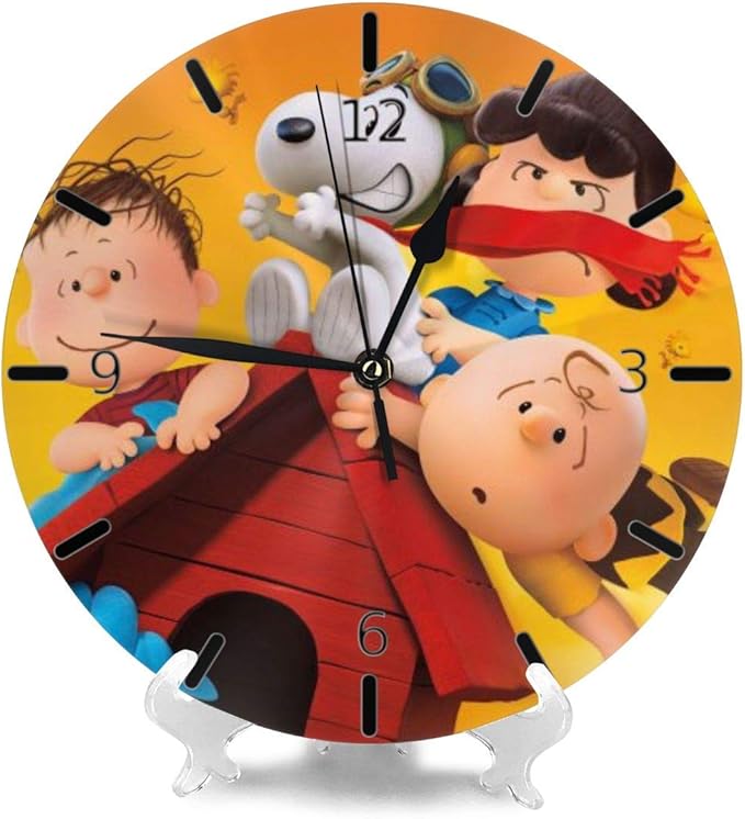Amazon Co Jp 壁紙スヌーピー7 掛け時計 円形 シンプル 静音 おしゃれ 高級感 フレームなし インテリア 壁掛け時計 置き時計 ホーム キッチン