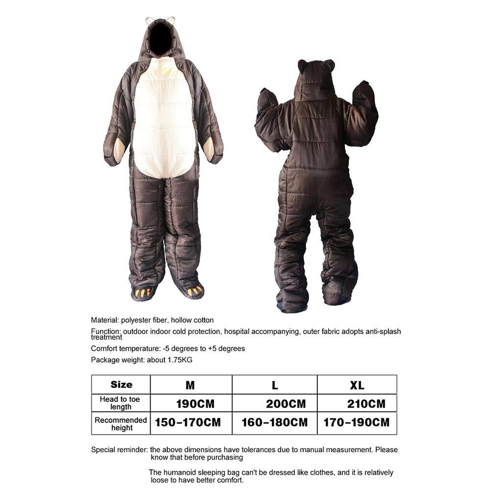 Sanmubo Adult Sleeping Bag Full Body Wearable Suit