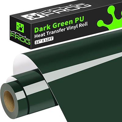 VINYL FROG HTV 12x12ft Maroon Dark Green Heat Transfer Vinyl Roll