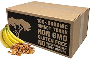 Mavuno Harvest Dried Banana Chips Fruit Snacks | Organic Dried Banana | Healthy Snacks for Kids & Adults | Unsweetened Banana Chips | Gluten Free Snack | Vegan, Non GMO, Direct Trade | Bulk 10 Pounds