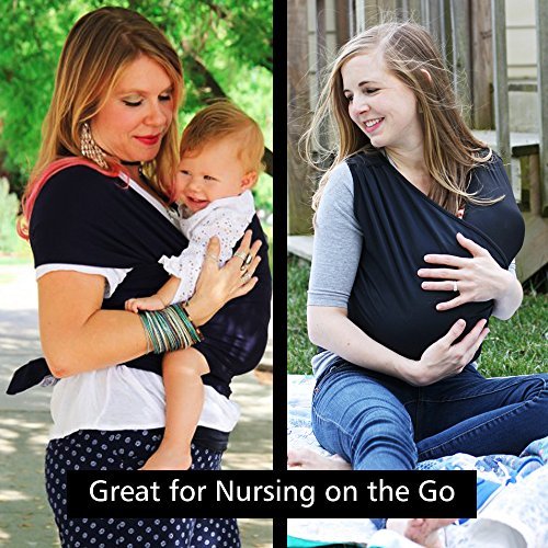 image for Mom Baby Wrap | Dark Blue | Superior Handsfree Adjustable Baby Infant 