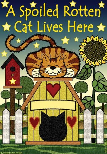 Spoiled Rotten Cat Garden Flag