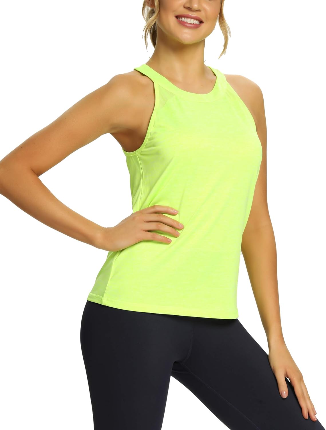 Aeuui Women's Workout Top Mesh Training Tank: Clothing