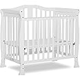 Dream On Me Lexington 4-in-1 Convertible Mini Crib - White Sustainable Pinewood Nursery Bed
