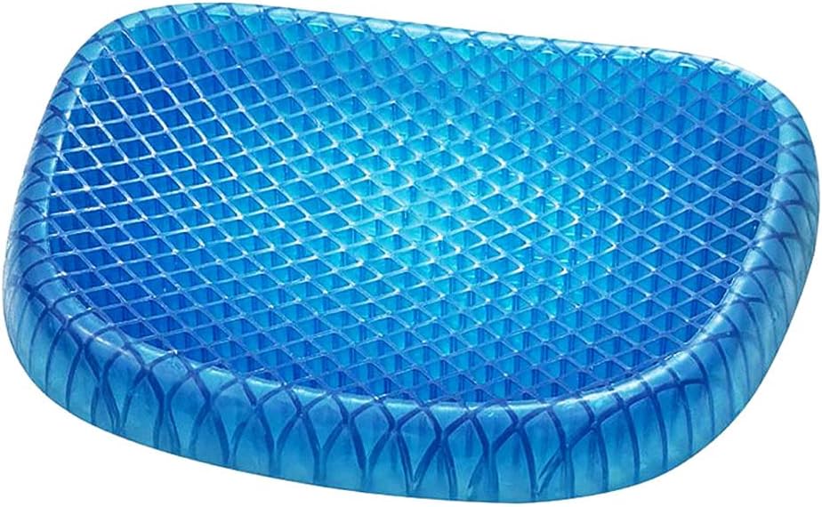Egg Gel Foam Seat Cushion with Non-Slip Cover, Breathable Honeycomb Design Absorbs Pressure Points and Evaporative Cooling Towel