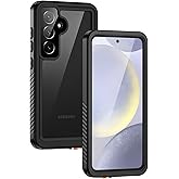 Lanhiem for Samsung Galaxy S24 Phone Case IP68 Waterproof Dustproof, Built-in Screen Protector, Rugged Full Body Shockproof Protective Cover for Galaxy S24 5G 6.2 Inch, Black