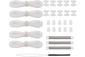 joytrace RV Pleated Shade Repair Kit, RV Window Shade Restringing Kit, Repair and Maintain of Day Night Pleated Shade (White)