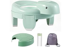Potty Training Toilet Seat Portable Travel Potty Folding Kids Potty Chair with Storage Bag and 20 Liners