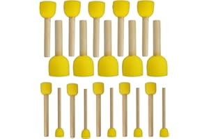 WAFJAMF 20-Pieces Assorted Size Round Sponges Brush Set, Paint Tools