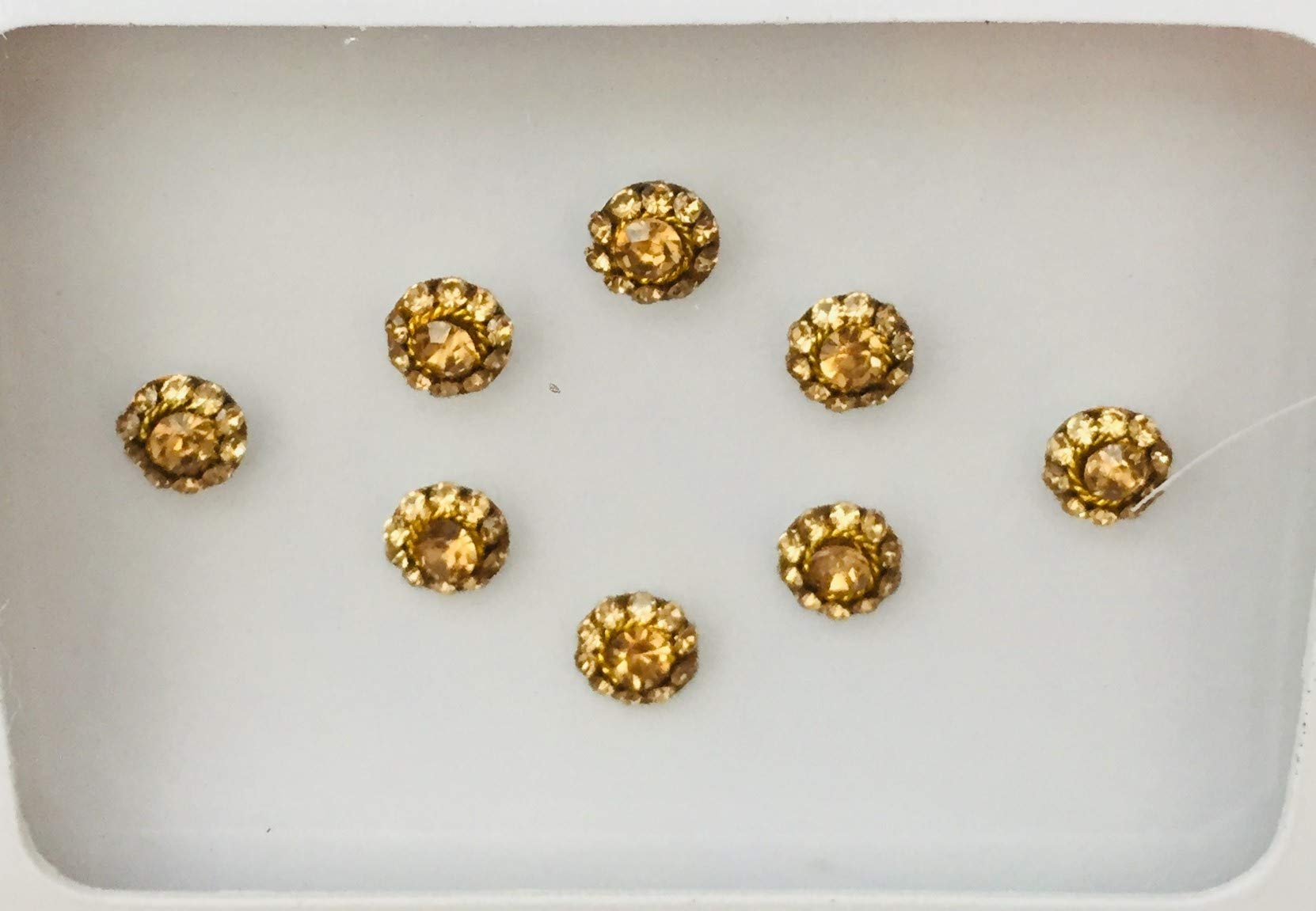 BBW46 Designer Antique Gold Bindi Stone Diamante Tattoo Face Forehead Sticker Bollywood Indian Wedding Bindis