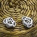 Rhodium Plated Sterling Silver Bichon Dog Aminal Stud Earrings Puppy CZ Studs for Women Girls