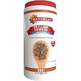 NATURLAX Flavored Fiber Powder Prebiotic, Natural Psyllium Husk, Weight Management, Sugar-Free (Chai, 19 oz)