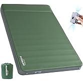 Elegear CumbreX™ Air & Foam Self Inflating Sleeping Pad, Built-in Electric Pump 4" Ultra-Thick Memory Foam Camping Mattress with Pillow Double Camping Pad 4-Season R-value 9.5 Camp Mat for Travel Full