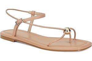 XBKXMK Black Strappy Flat Sandals for Women Comfortable Open Square Toe Sandals Dressy Beach Thong Flip Flop Slides Sandals